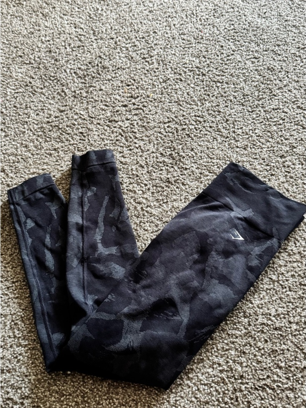 Gymshark Black & Charcoal Camouflage Leggings